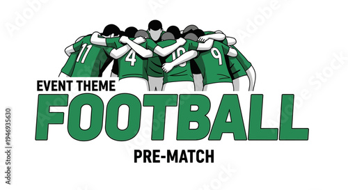 Football Team Embrace Before Game Depicting Unity and Pre-Match Excitement