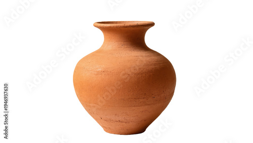 Foto Isolated traditional terracotta clay pot with rough texture, rustic craftsmanshi