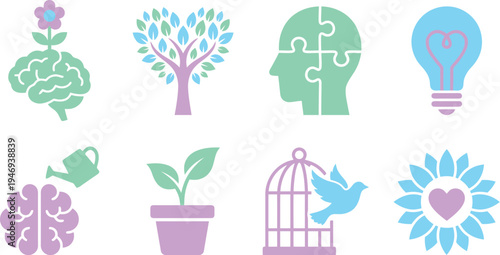 Delicate Mother's Day floral elements with carnation rose tulip eucalyptus branch floral bouquet lavender watering can in blush pink peach mint green for Mother's Day floral design