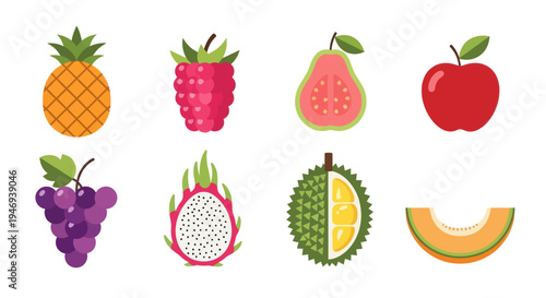 Colorful assortment of fresh fruits