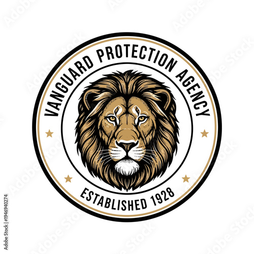 Lion Head Emblem for Vanguard Protection Agency Established in 1928