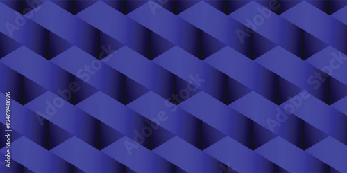 Abstract background with 3D indigo and purple geometric weave patterns eps10