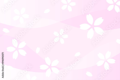 春セール向け桜柄パステル背景のかわいい販促デザイン素材　ピンク