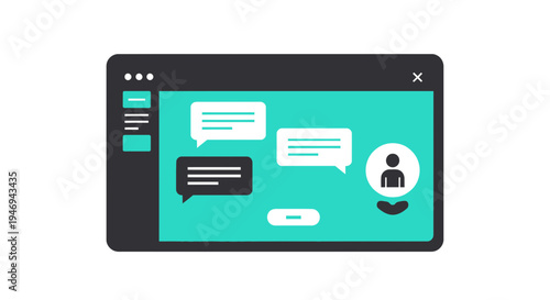 Online Chat Interface Concept Featuring Message Bubbles And User Avatar Icon Design