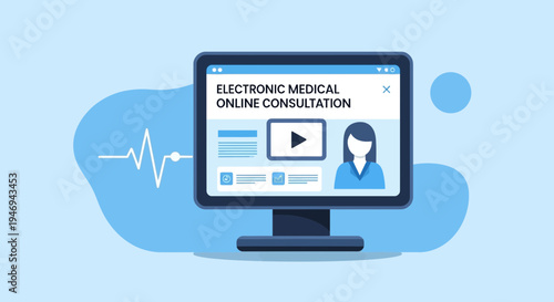 Online Medical Consultation Interface Representing Healthcare and Remote Medical Assistance