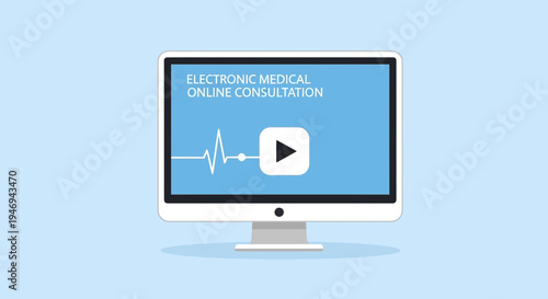 Online Medical Consultation On Digital Screen Offering Healthcare Services Globally