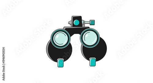 Optometric Instrument Icon Displaying Vision Examination and Eye Care Assessment