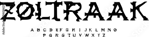 Zoltraak Medieval Gothic Display Font – Bold Dark Fantasy Typeface with Sharp Blackletter Letterforms for Metal Band Logos, Fantasy Posters, RPG Game Titles, Tattoo Designs & Dramatic Old-World