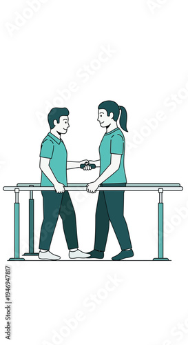 Patient's Rehabilitation Journey: Supportive Physiotherapy and Movement Recovery Process