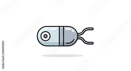 Capsule Endoscope Vector Illustration
