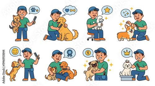 Dog Grooming Set: Happy Pets and Professional Care