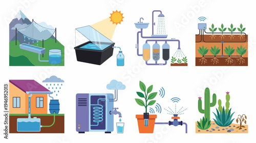 Smart Agriculture & Water Management Icons