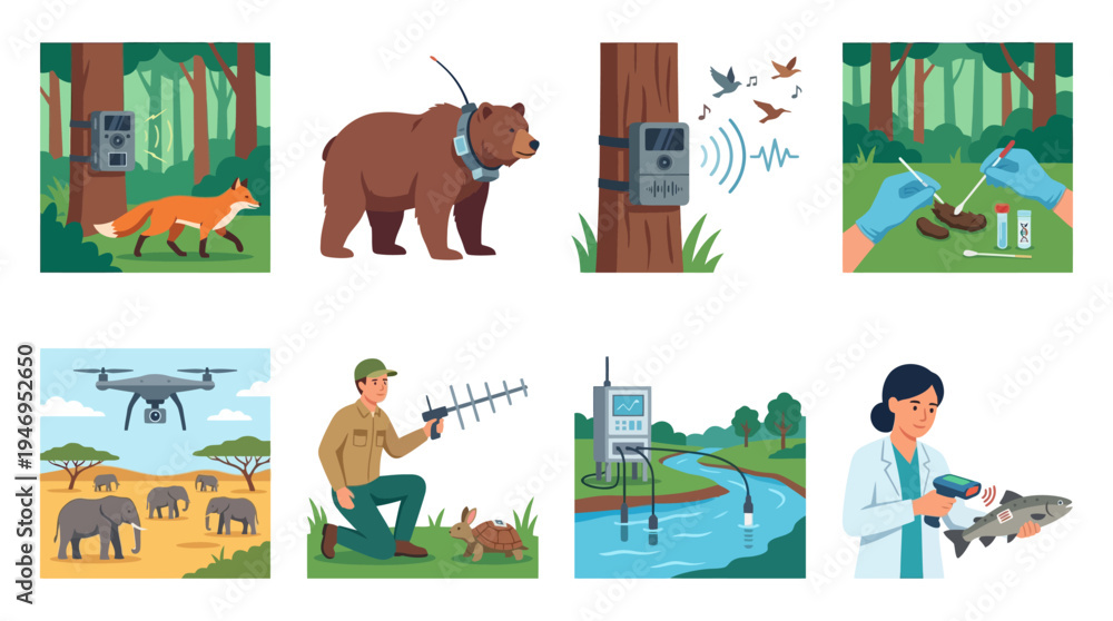 Fototapeta premium Wildlife Research Technology and Conservation
