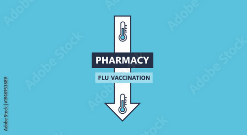 Pharmacy Flu Vaccination Concept Illustrating the Importance of Prevention and Health