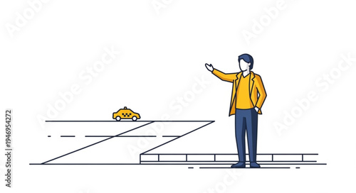 Man pointing to roadblock ahead.