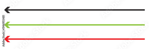 vector icon of a thin long arrow pointing to the left .with white background EPS10