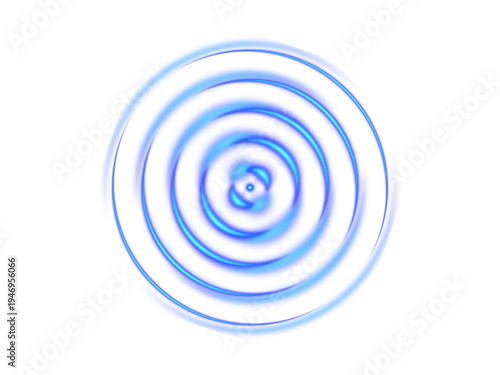  blue glowing signal waves or sound wave with ripple motion and dynamic curved lines creating a radiant pulse vortex effect and audio visualization on transparent background