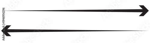 Set of long arrow icon.  horizontal double side arrow. Straight long arrow vector icon set. Long arrows left and right in flat style EPS10