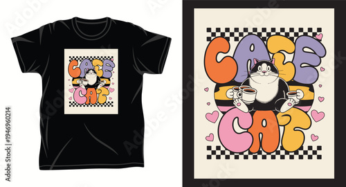 Cat Graphic vector art t-shirt design print