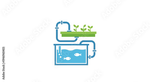 Aquaponics System Fish Tank Plants.