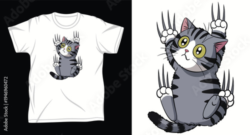 Cat Graphic vector art t-shirt design print