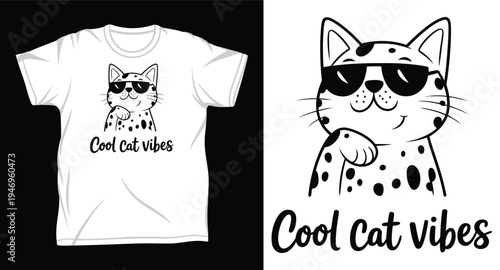 Cat Graphic vector art t-shirt design print