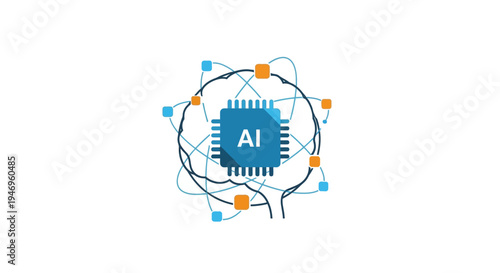 Artificial Intelligence Technology Circuit Board.