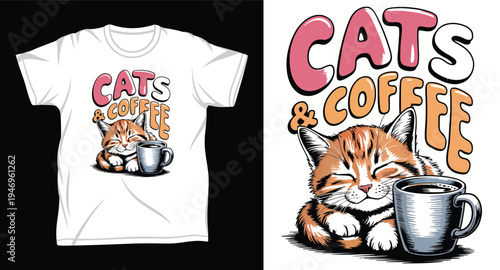 Cat Graphic vector art t-shirt design print