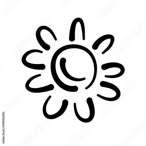 Doodle sun icon