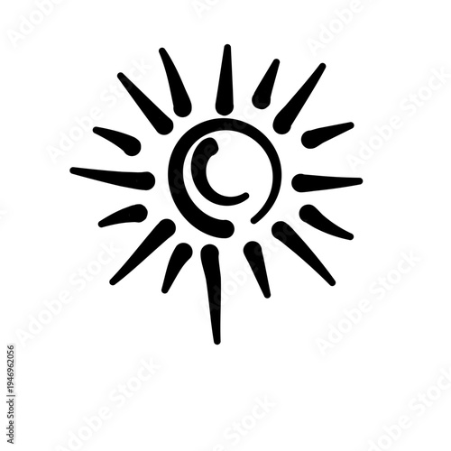Doodle sun icon