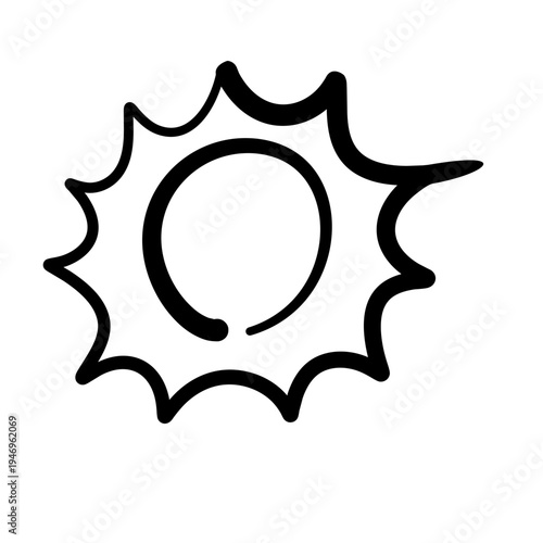 Doodle sun icon