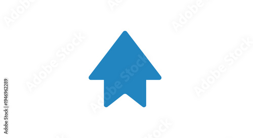 Blue Arrow Pointing Up Direction Sign.