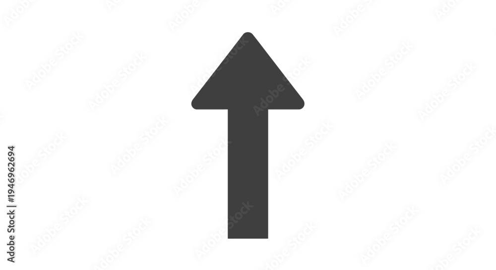 Fototapeta premium Black Upward Pointing Arrow Sign.