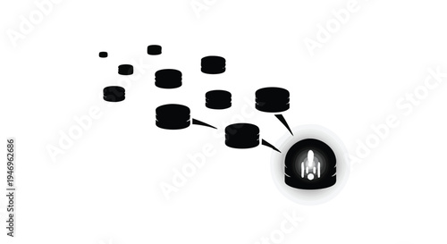 Set of 13 black speech bubble icons vector