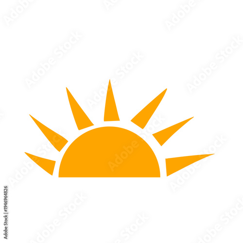 Sun yellow vector