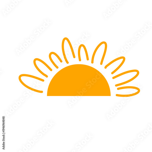 Sun yellow vector