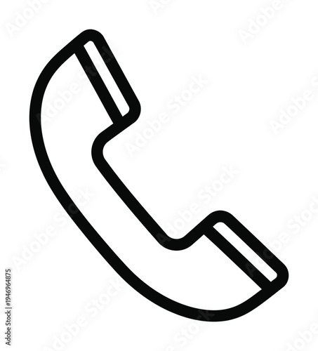Vector icon of a telephone receiver on a plain background