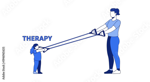 Physical Therapy Session With Child Featuring Dynamic Resistance Training Exercise