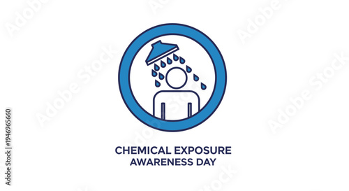 Pictogram Demonstrating Chemical Exposure Awareness Emphasizing Protective Measures