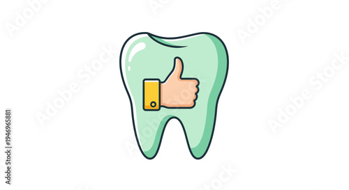 Positive Tooth Health Concept Illustrates Agreement and Dental Wellbeing Perfectly
