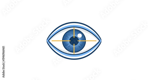 Precise Vision: Eye Icon Illustrating Focus, Target, and Innovative Design Concept