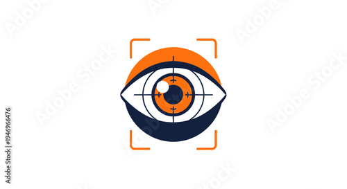 Precise Vision Target Icon Represents Accuracy, Monitoring, and Focus on White Background