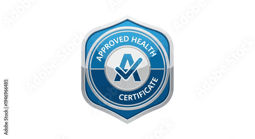 Premium Health Certificate Design Illustrating Quality and Approved Medical Standards