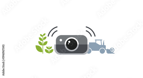 Camera on a tractor vehicle.