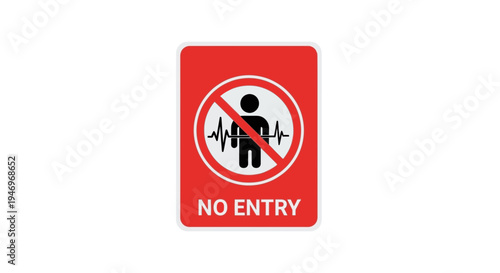 Prohibition Sign Depicting Restricted Access Due to Potential Health Concerns or Hazards