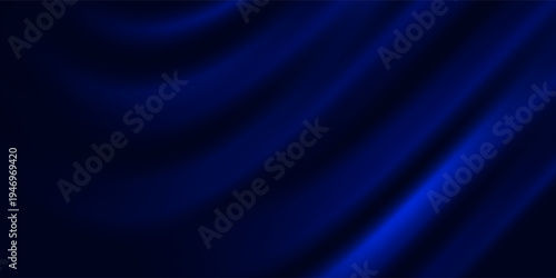 Abstract vector background luxury blue cloth or liquid wave or wavy folds of grunge silk texture satin velvet material, luxurious background or elegant wallpaper