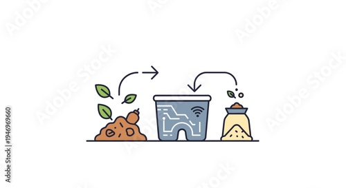 Composting food waste recycling process.