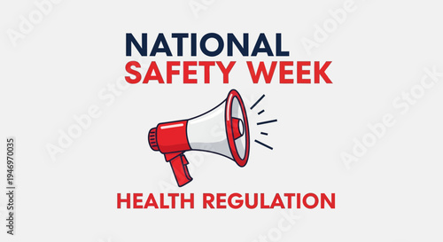 Promoting Workplace Safety And Health Awareness During National Safety Week With A Megaphone