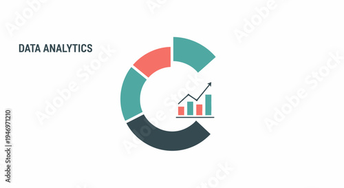 Data Analytics Graph Chart Icon.