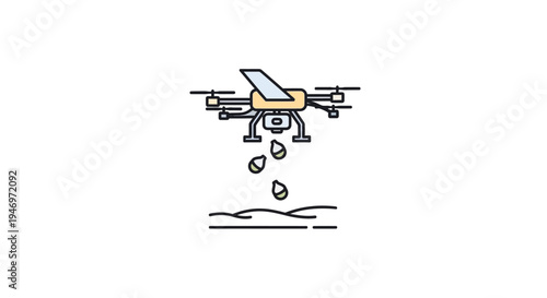 Drone Dropping Objects From Below.